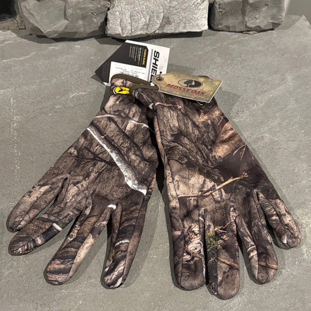 Mossy Oak fleece gloves, antimicrobial,touch tech